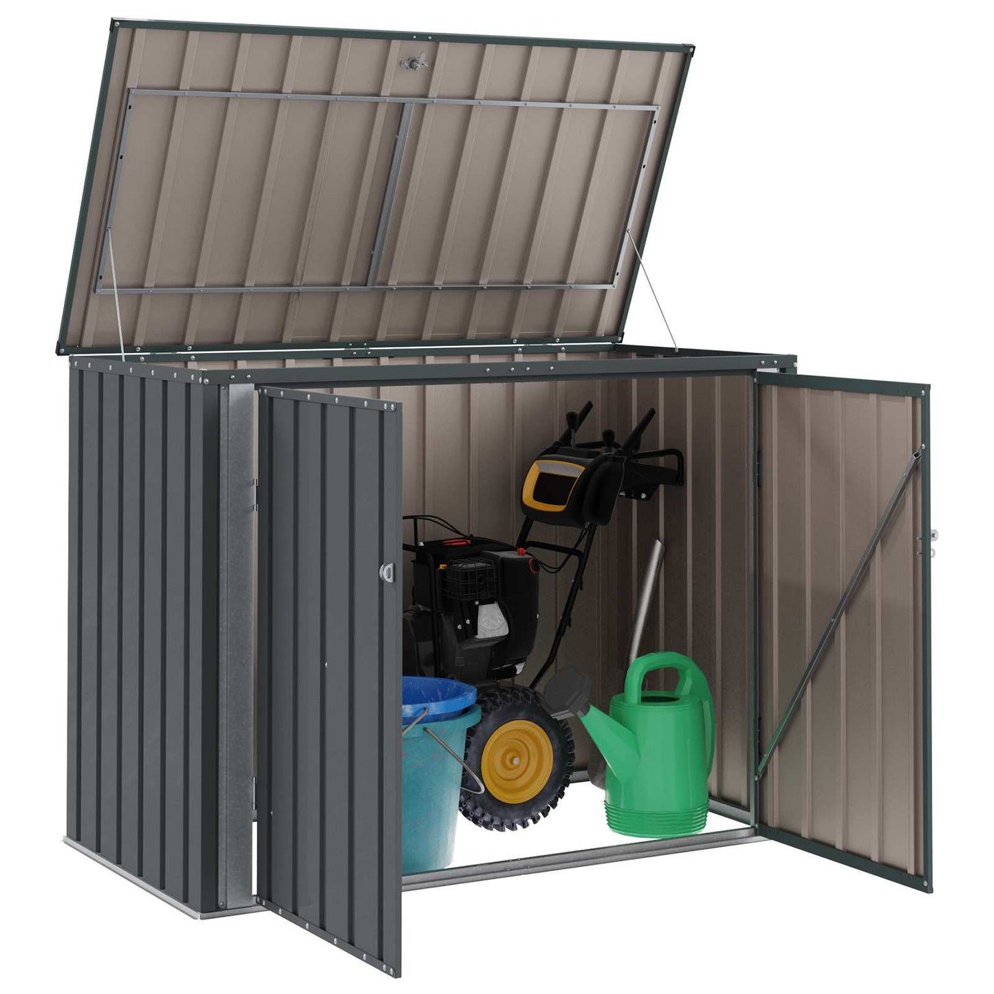 Gartenlagerbox Schwarz 151,5 x 82 x 110,5 cm Stahl