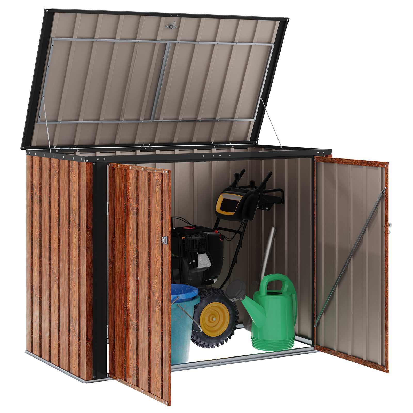 Gartenlagerbox Braun 151,5 x 82 x 110,5 cm Stahl