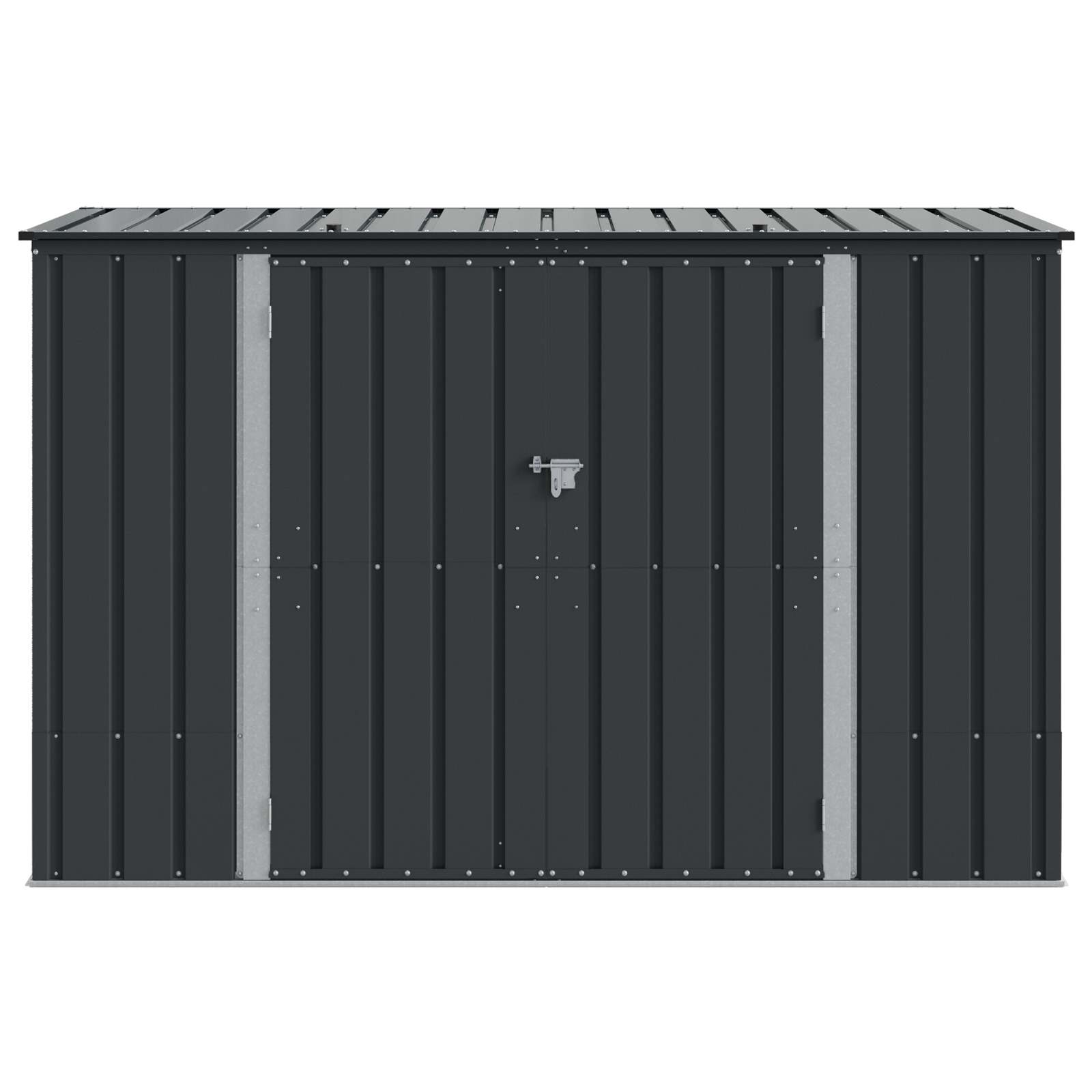 Gartenlagerbox Schwarz 214 x 82 x 132 cm Stahl