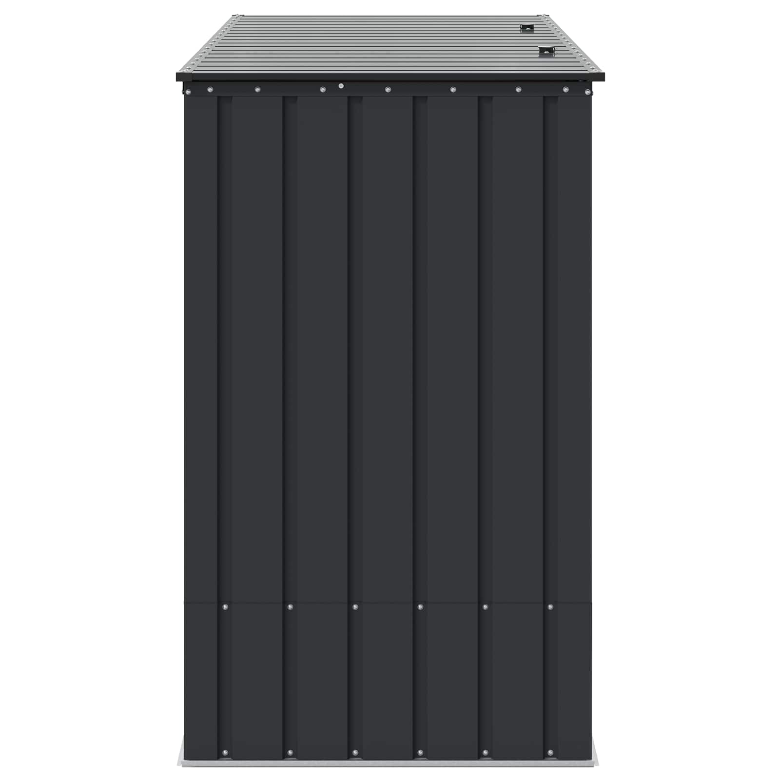 Gartenlagerbox Schwarz 214 x 82 x 132 cm Stahl