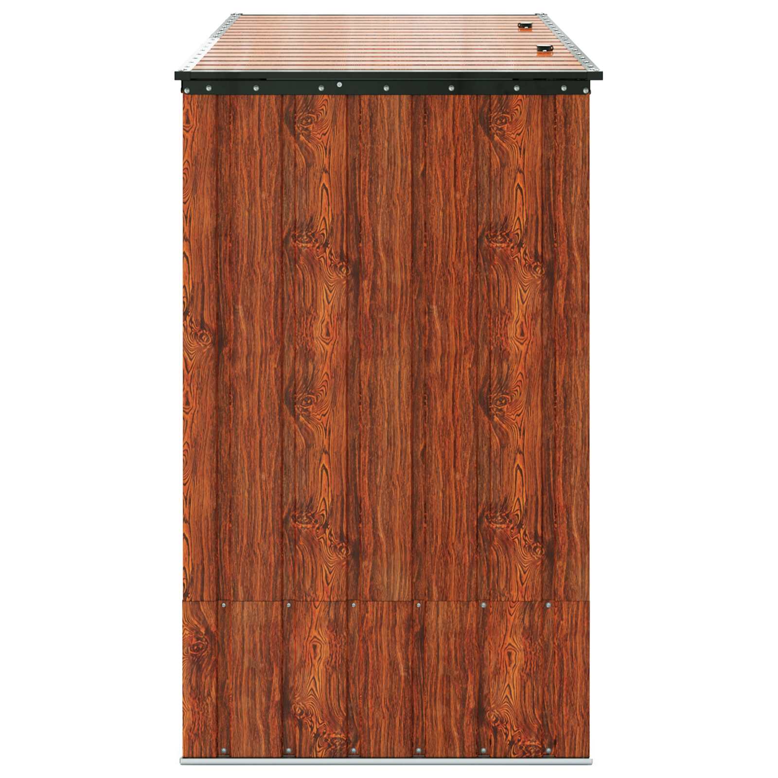 Gartenlagerbox Braun 214 x 82 x 132 cm Stahl
