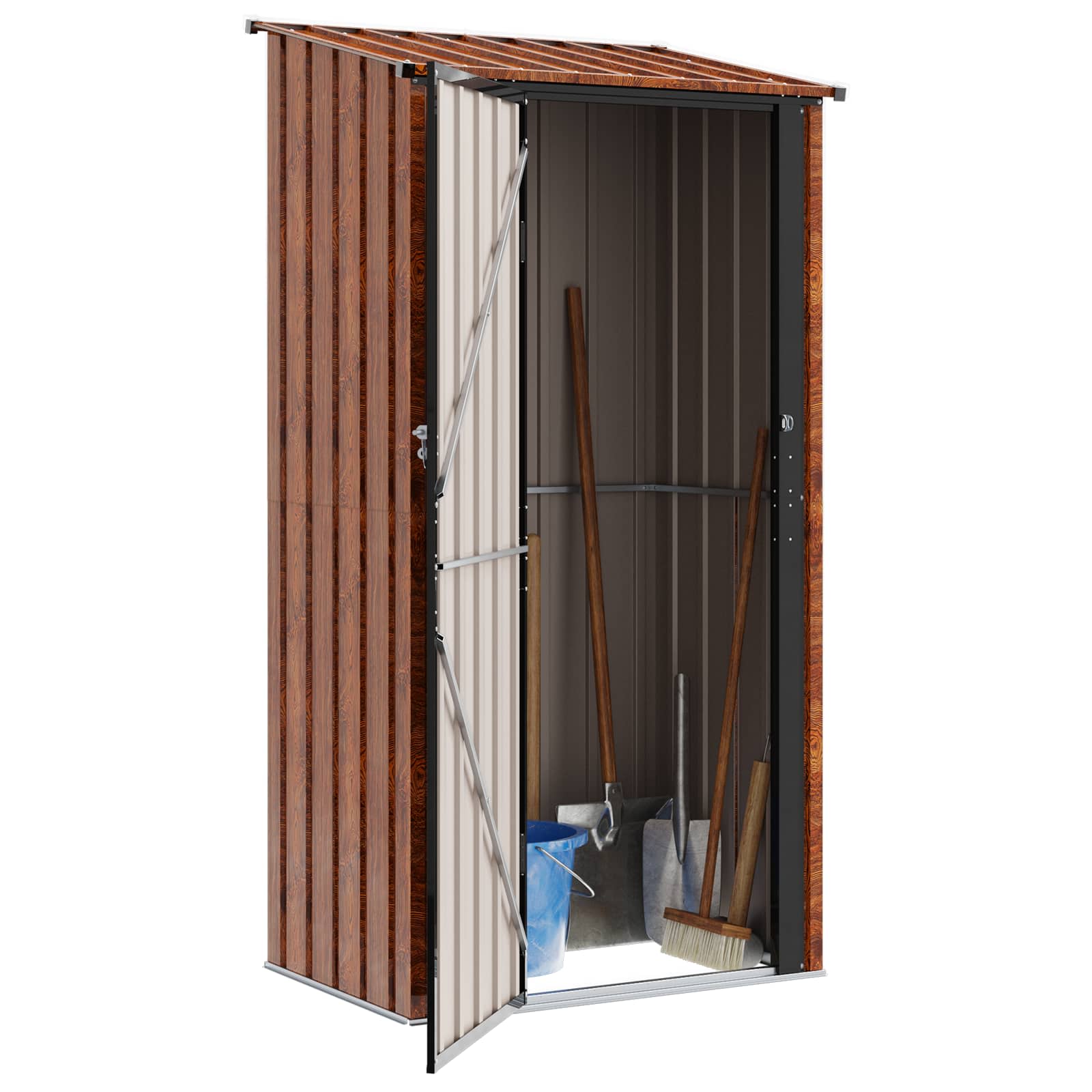 Gartenhütten Braun 103 x 74 x 200 cm Metall
