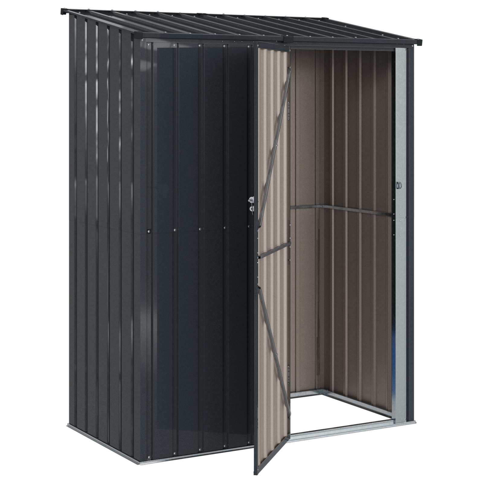 Gartenhütten Anthrazit 153,5 x 86 x 200 cm Metall