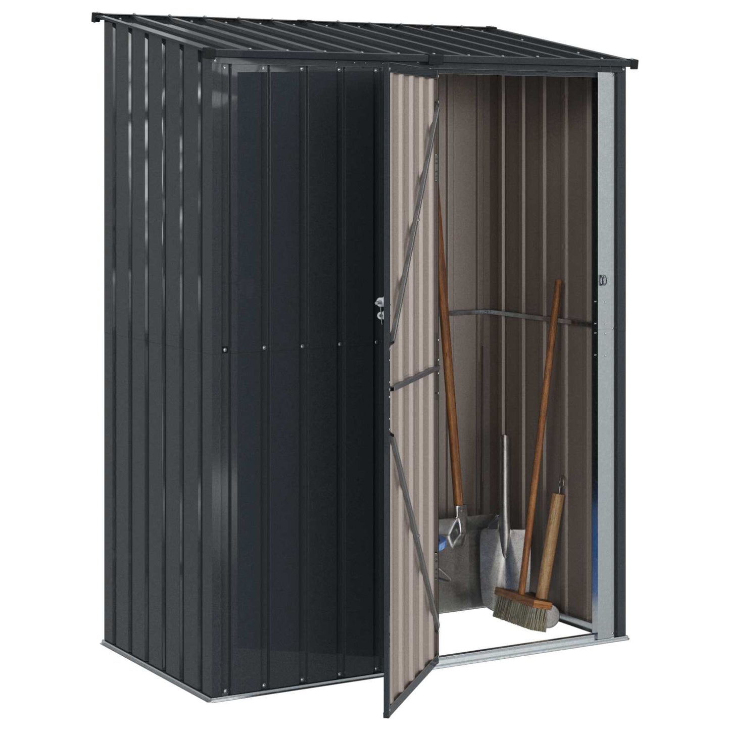Gartenhütten Anthrazit 153,5 x 86 x 200 cm Metall