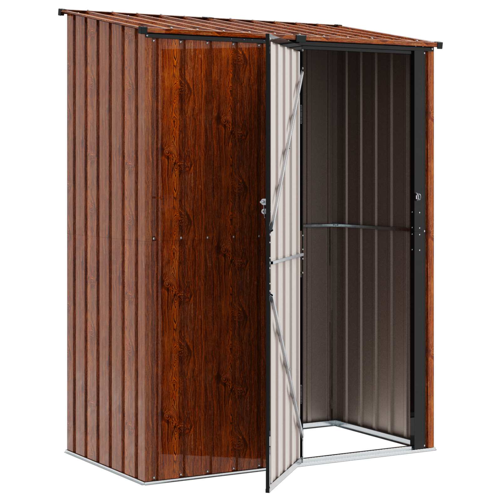 Gartenhütten Braun 153,5 x 86 x 200 cm Metall