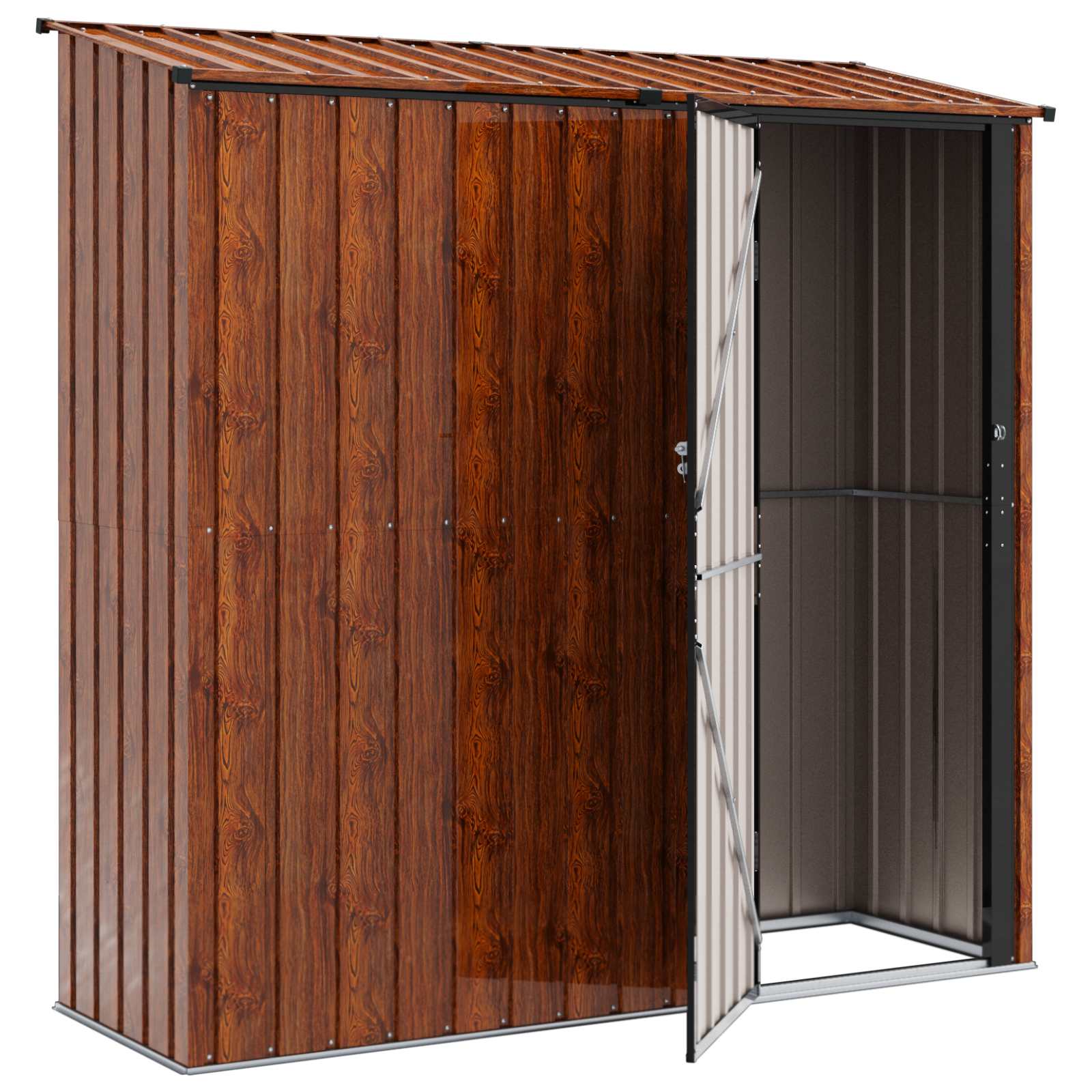 Gartenhütten Braun 203,5 x 73 x 200 cm Metall