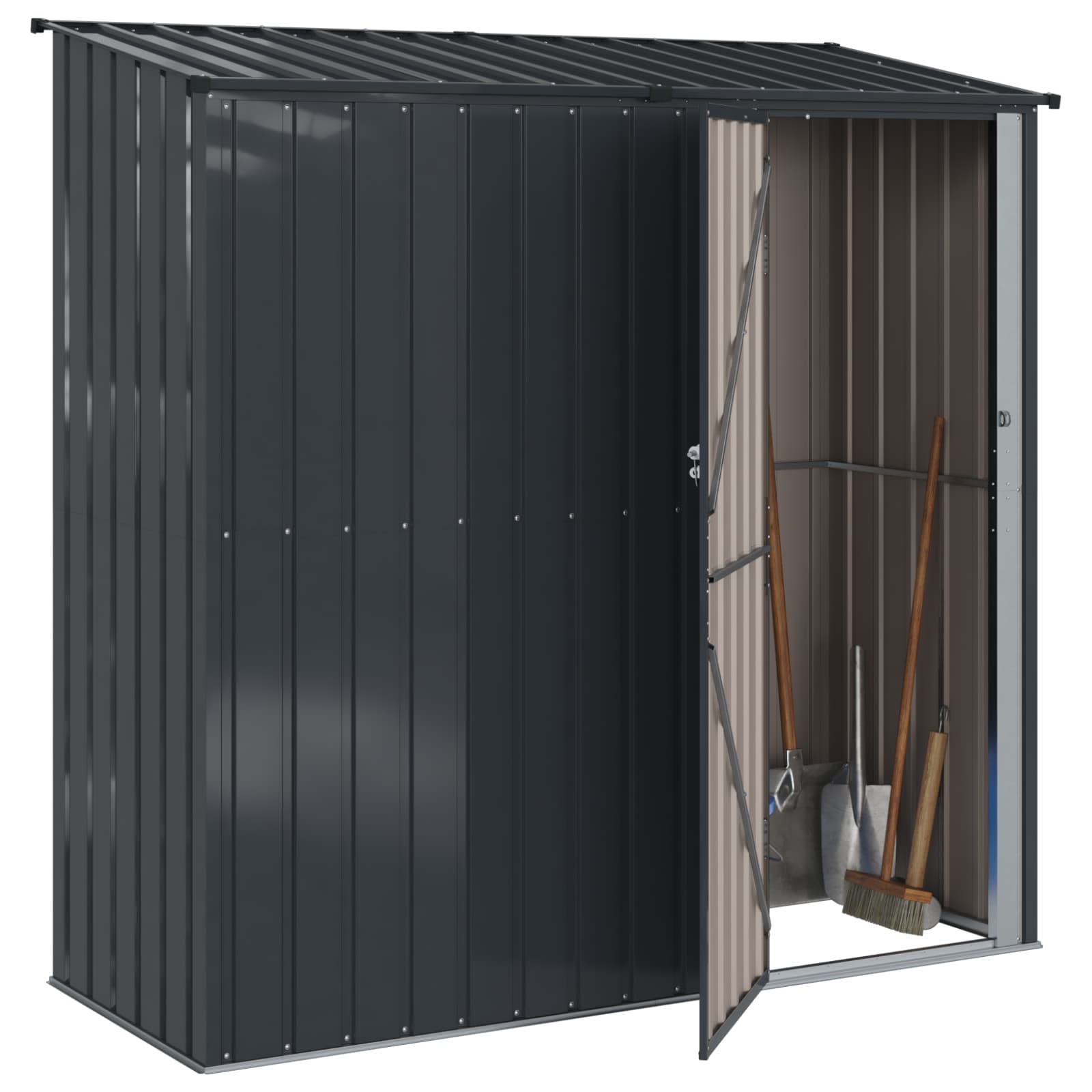 Gartenhütten Anthrazit 203 x 85,5 x 200 cm Metall
