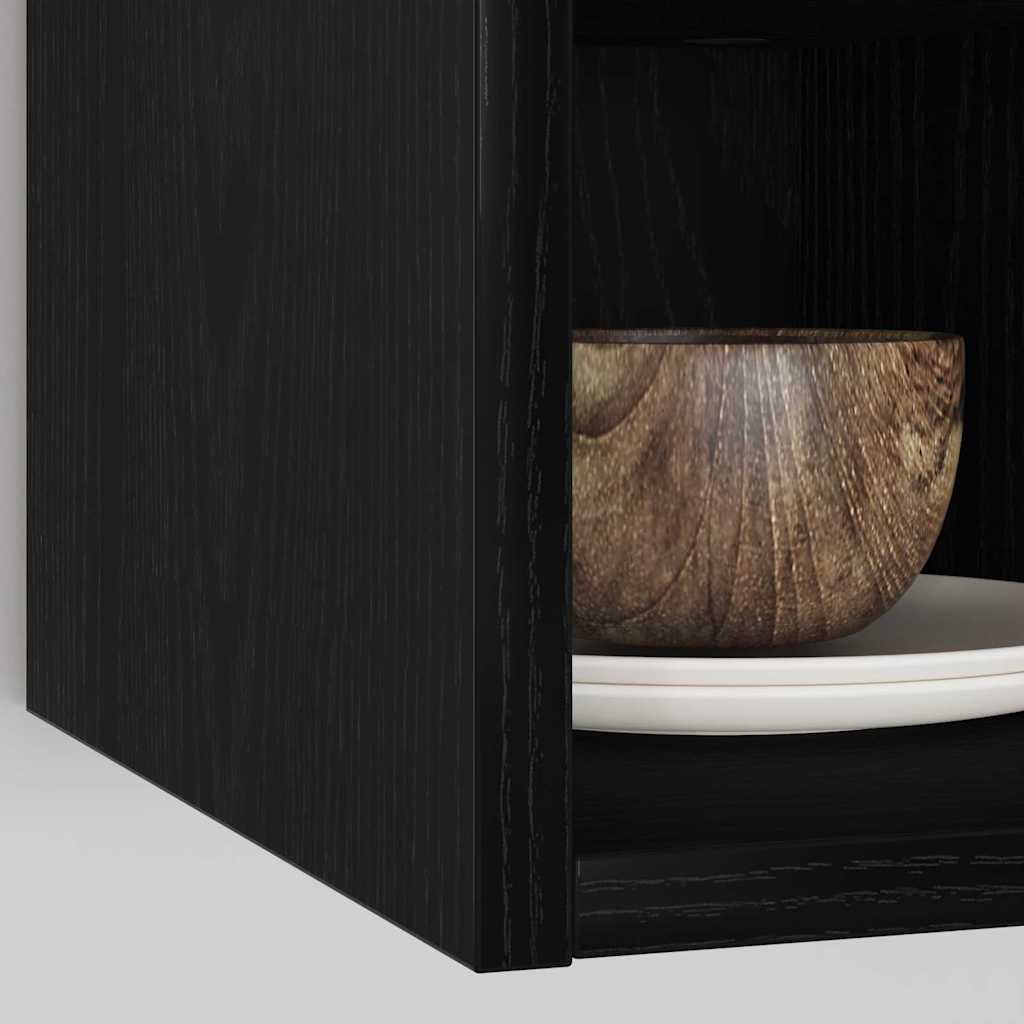 Hängeschrank Schwarz Eichen-Optik 20 x 29,5 x 60 cm