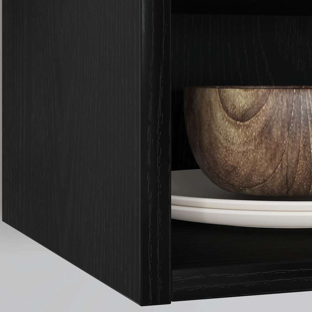 Hängeschrank Schwarz Eichen-Optik 30 x 29,5 x 60 cm