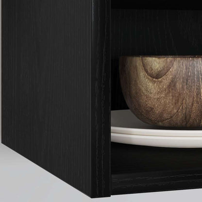 Hängeschrank Schwarz Eichen-Optik 30 x 29,5 x 60 cm