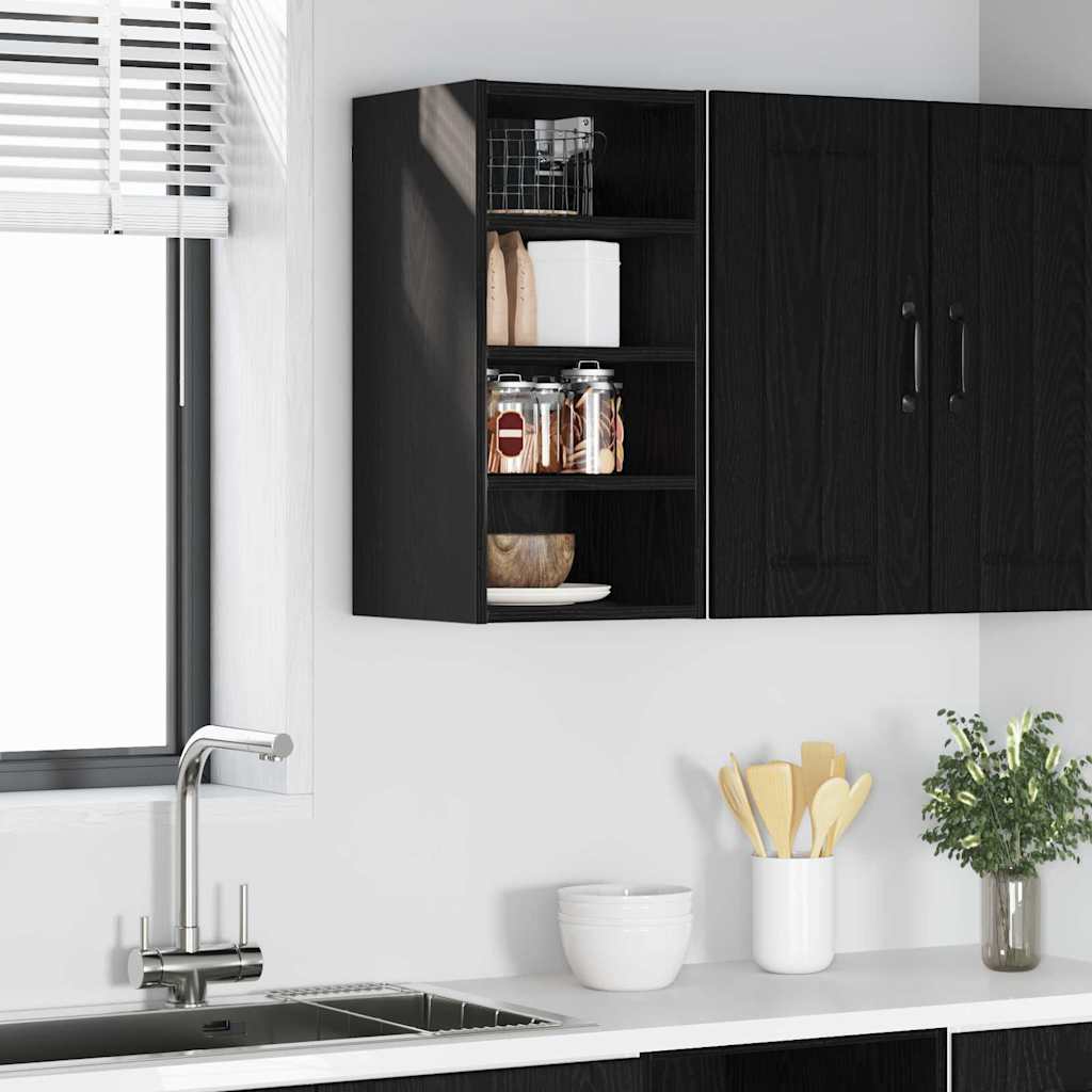 Hängeschrank Schwarz Eichen-Optik 30 x 29,5 x 60 cm