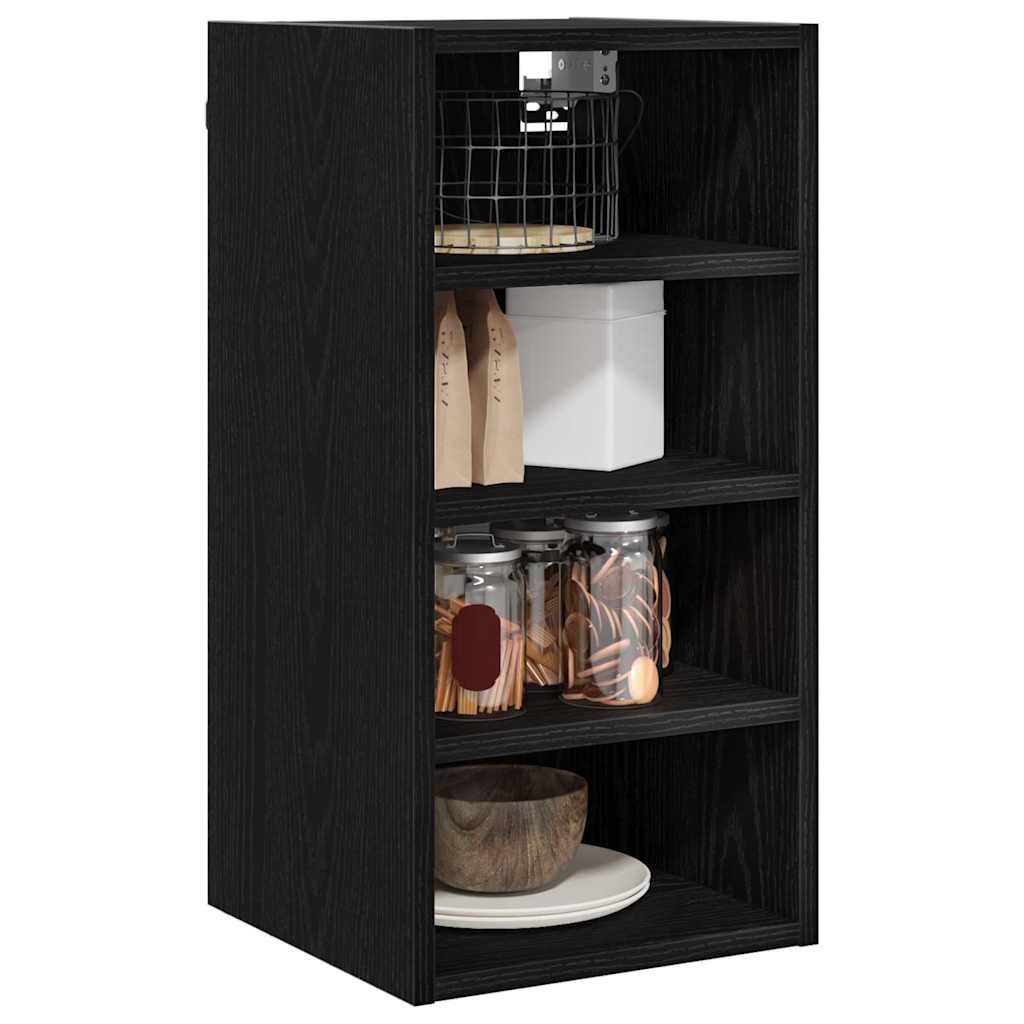 Hängeschrank Schwarz Eichen-Optik 30 x 29,5 x 60 cm