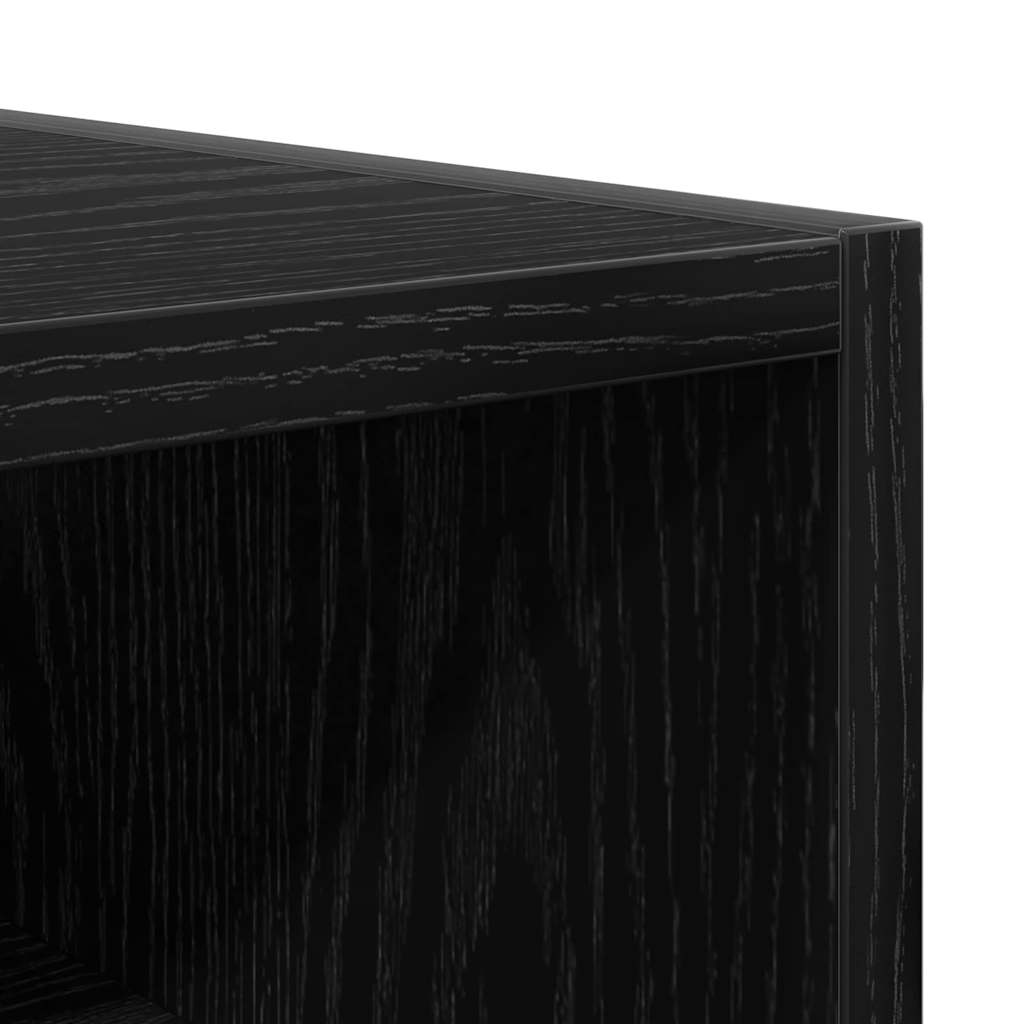 Hängeschrank Schwarz Eichen-Optik 40 x 29,5 x 60 cm