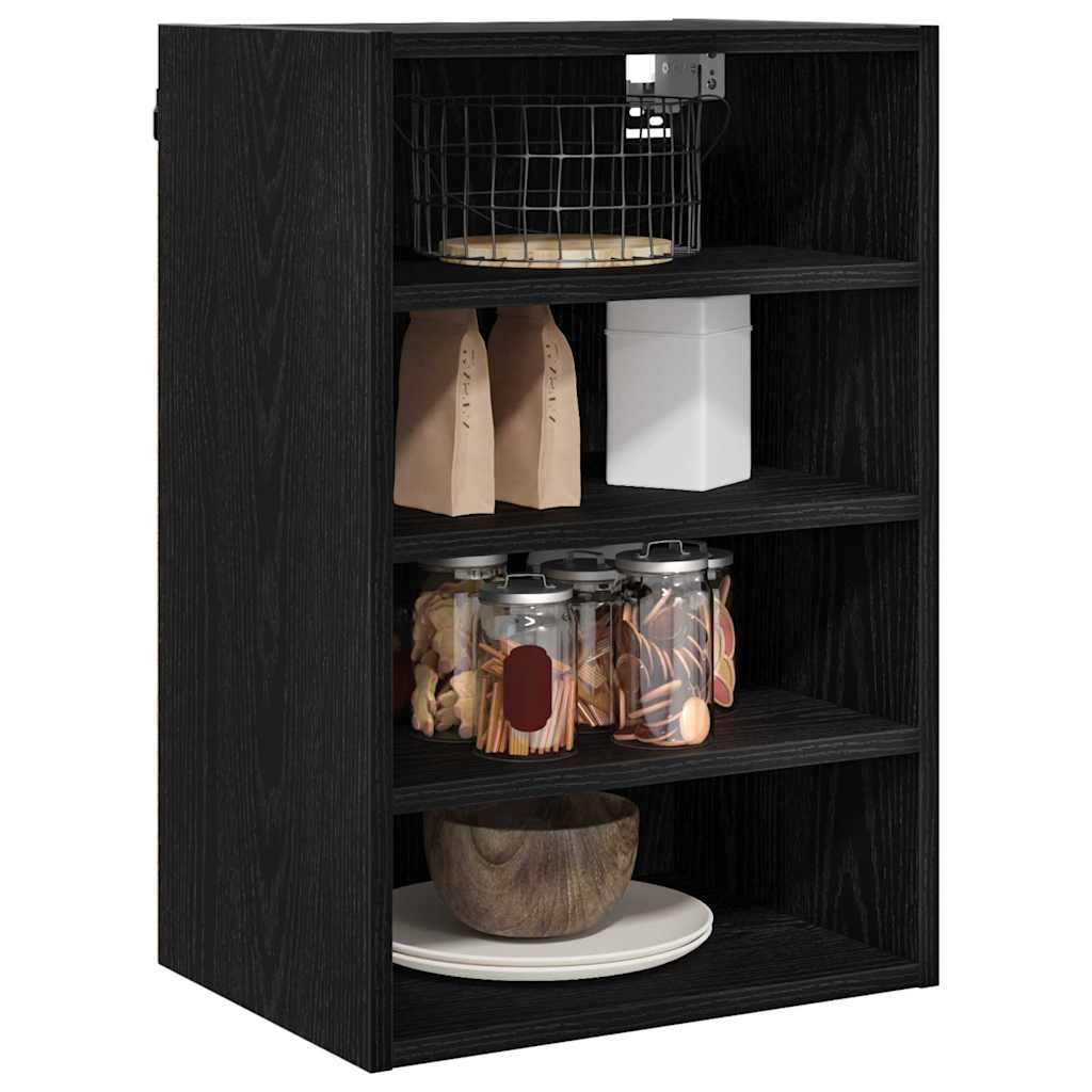 Hängeschrank Schwarz Eichen-Optik 40 x 29,5 x 60 cm