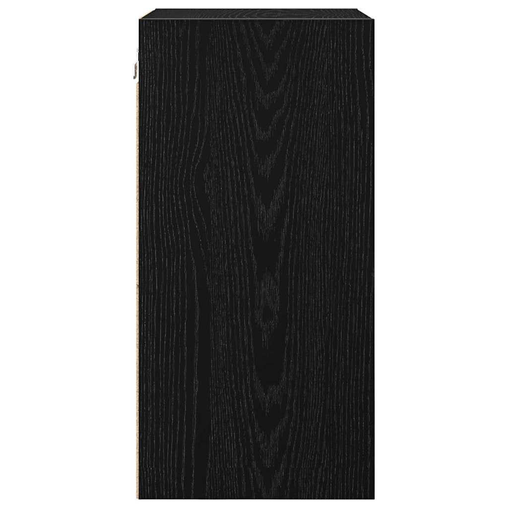 Hängeschrank Schwarz Eichen-Optik 40 x 29,5 x 60 cm