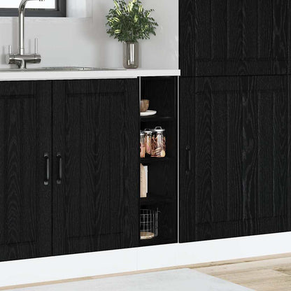 Küchenunterschrank Schwarz Eichen-Optik 20 x 44,5 x 81,5 cm