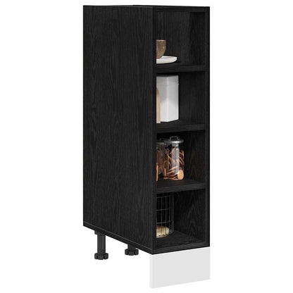 Küchenunterschrank Schwarz Eichen-Optik 20 x 44,5 x 81,5 cm
