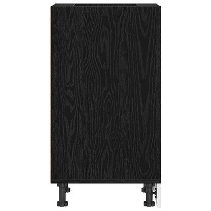 Küchenunterschrank Schwarz Eichen-Optik 30 x 44,5 x 81,5 cm
