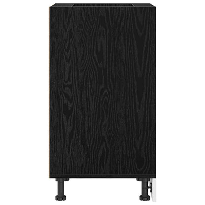 Küchenunterschrank Schwarz Eichen-Optik 40 x 44,5 x 81,5 cm