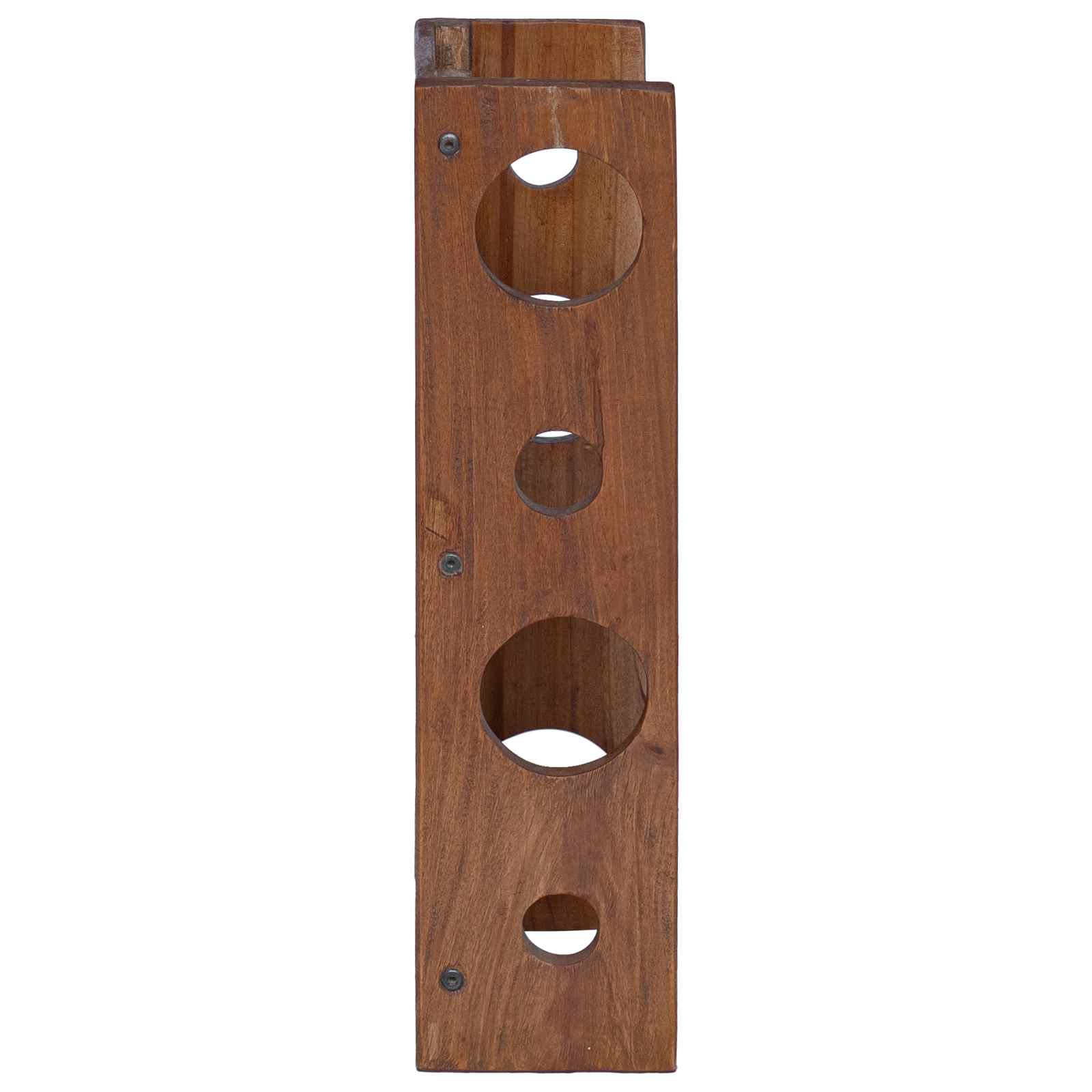 Regal Braun 24 x 13 x 54 cm Massives Mahagoni Holz