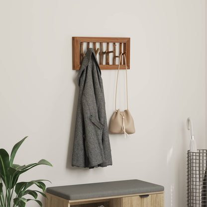 Mantelhaken Natur 50 x 10 x 25 cm Massives Mahagoni Holz