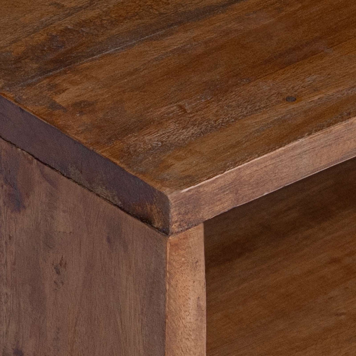 Akzenttisch mit Regal 3 stk. Braun Massives Mahagoni Holz
