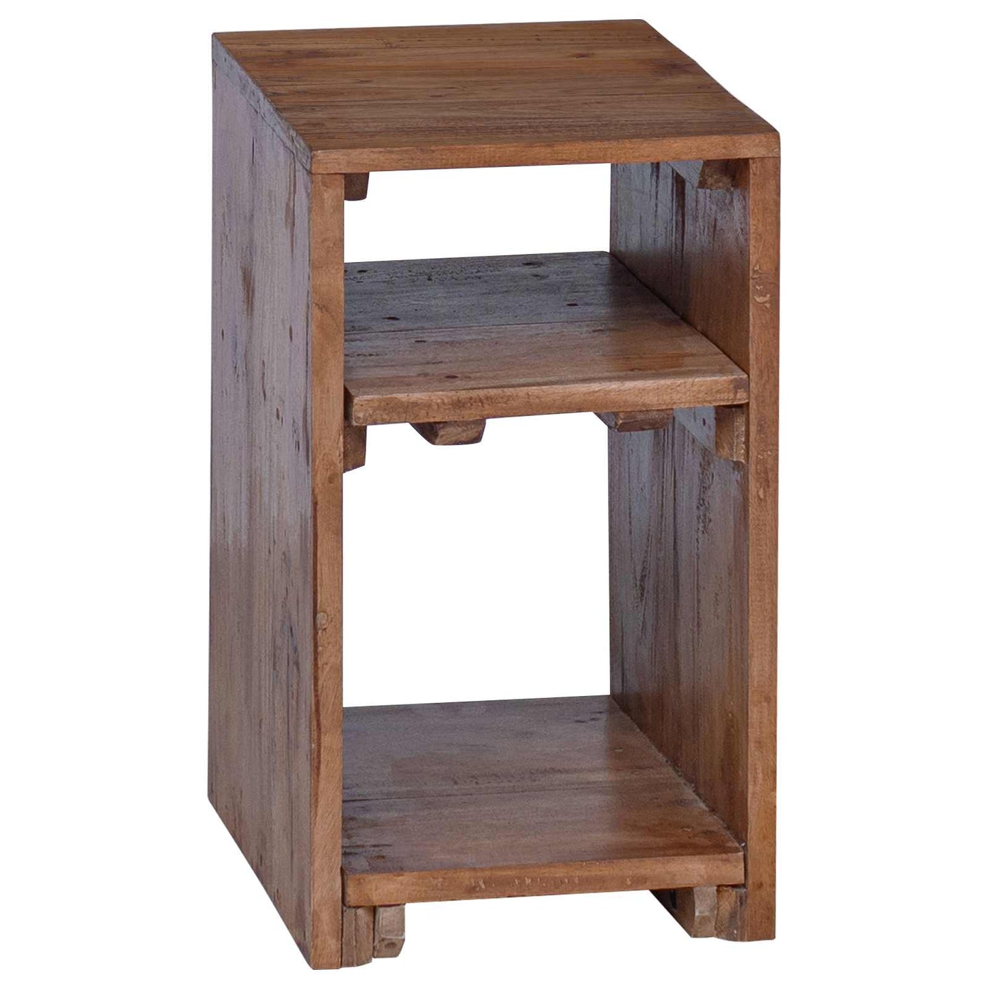 Akzenttisch mit Regal 3 stk. Braun Massives Mahagoni Holz