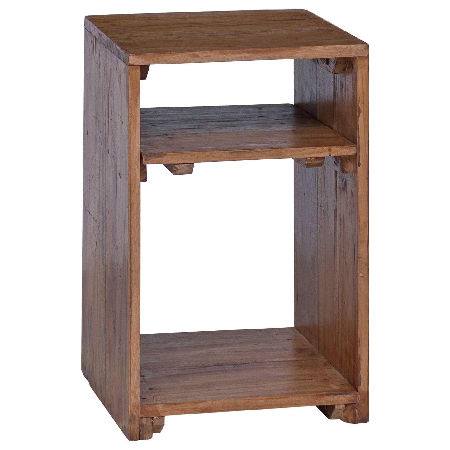 Akzenttisch mit Regal 3 stk. Braun Massives Mahagoni Holz
