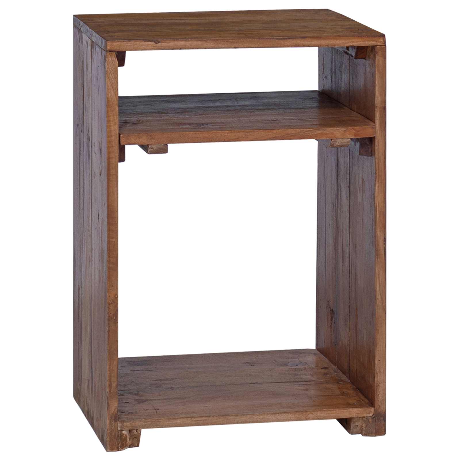 Akzenttisch mit Regal 3 stk. Braun Massives Mahagoni Holz