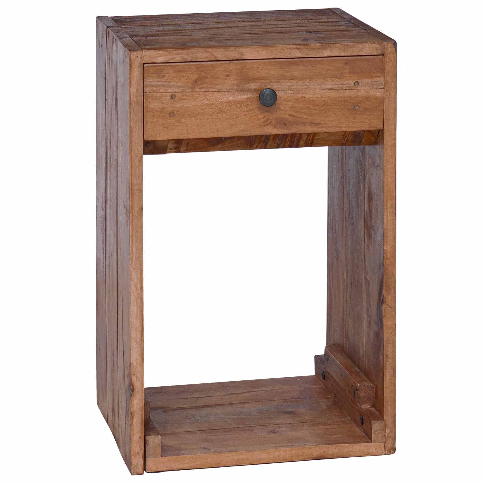 Nachttisch Braun 63 x 30 x 79 cm Massives Mahagoni Holz