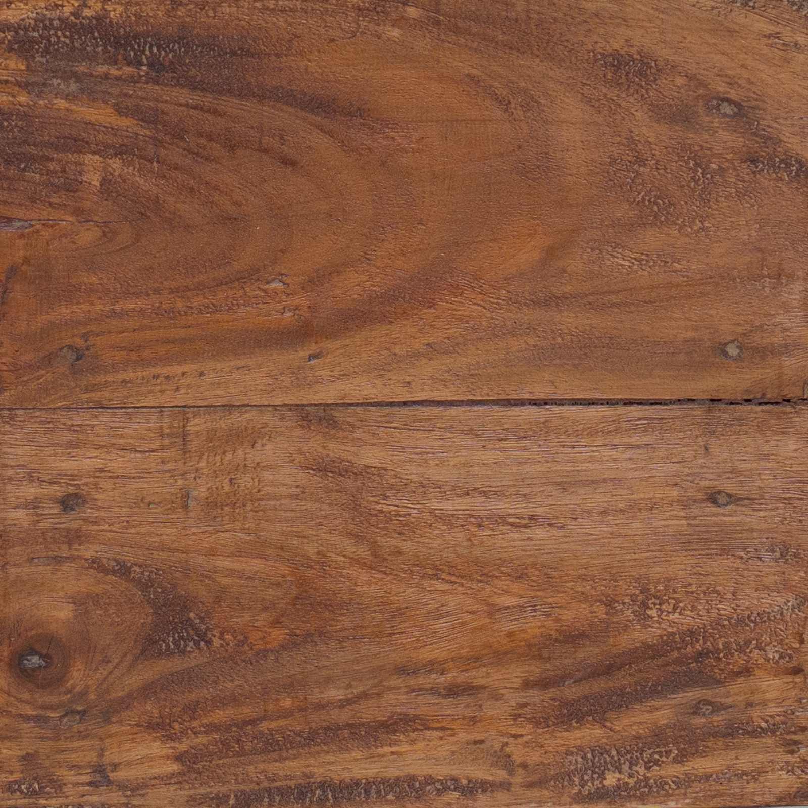 Hocker Natur 22 x 22 x 24 cm Mahagoni Holz