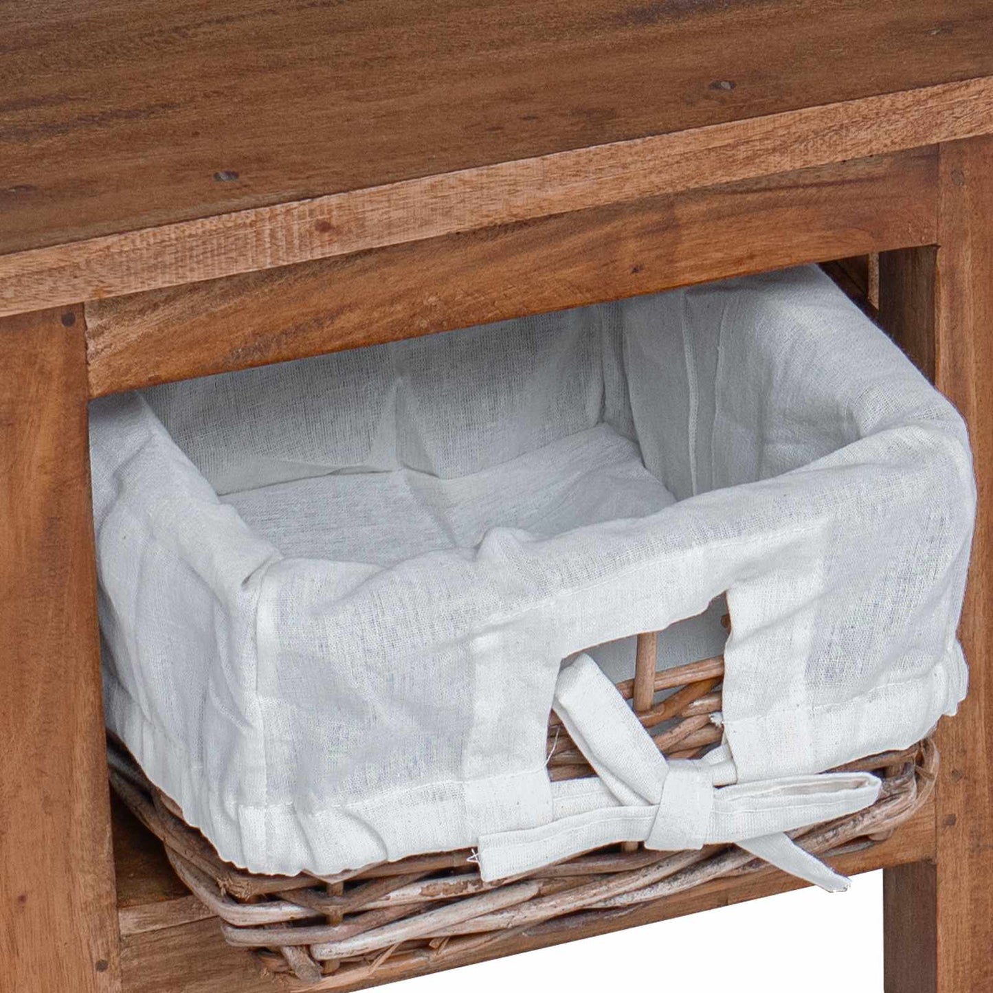 Beistelltisch Braun 38 x 28 x 35 cm Massivholz Mahagoni
