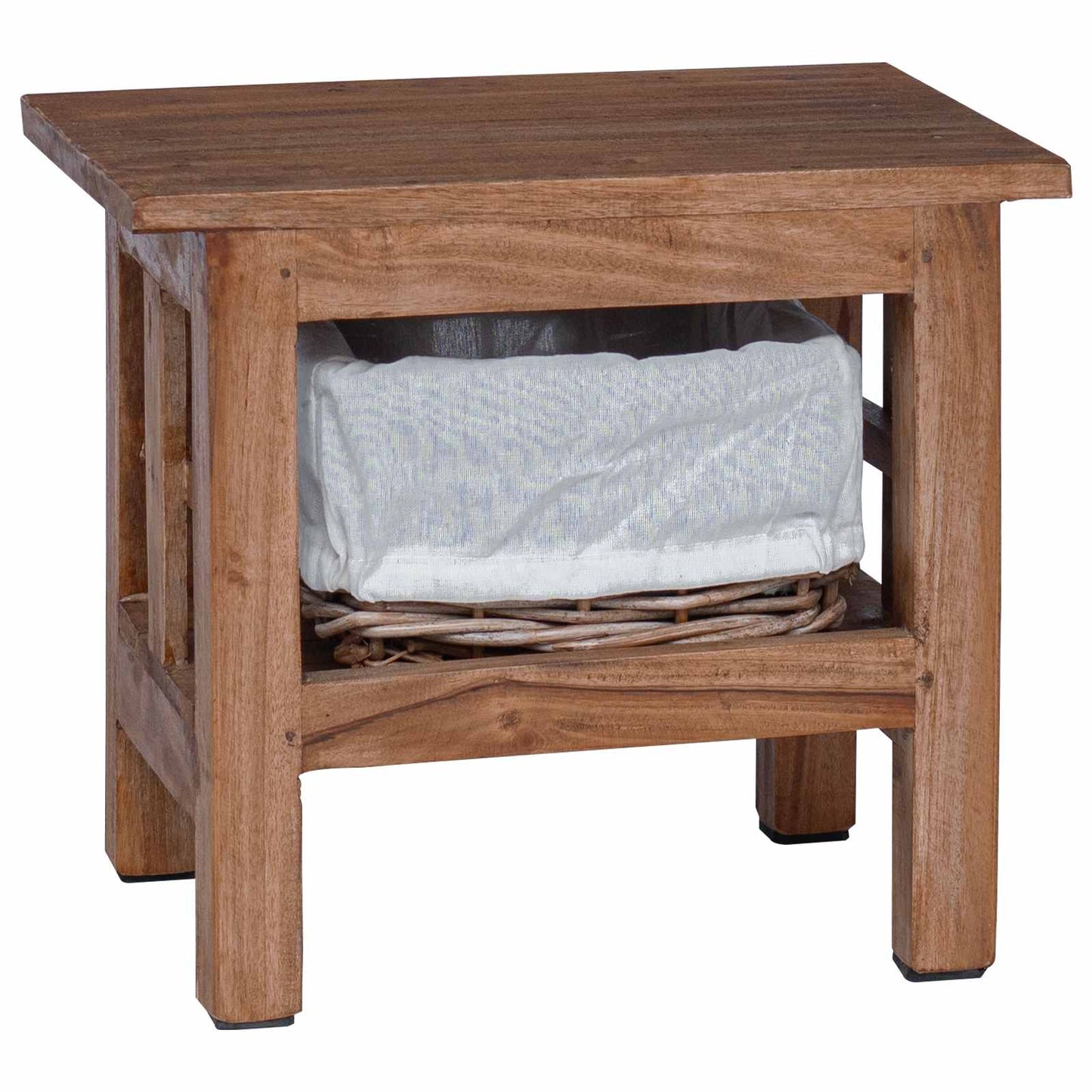 Beistelltisch Braun 38 x 28 x 35 cm Massivholz Mahagoni