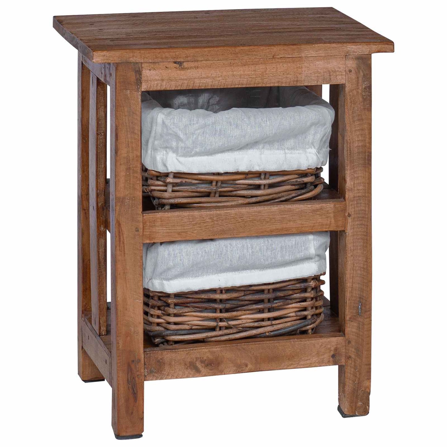 Beistelltisch Braun 38 x 28 x 50 cm Massivholz Mahagoni