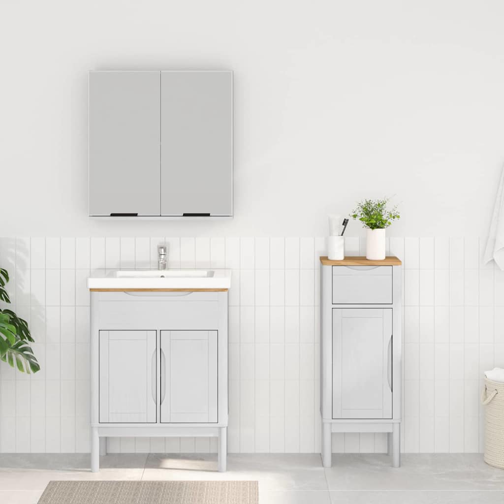 Badezimmermöbel-Set FLORO 2 stk. Weiß 60 x 40 x 80 cm