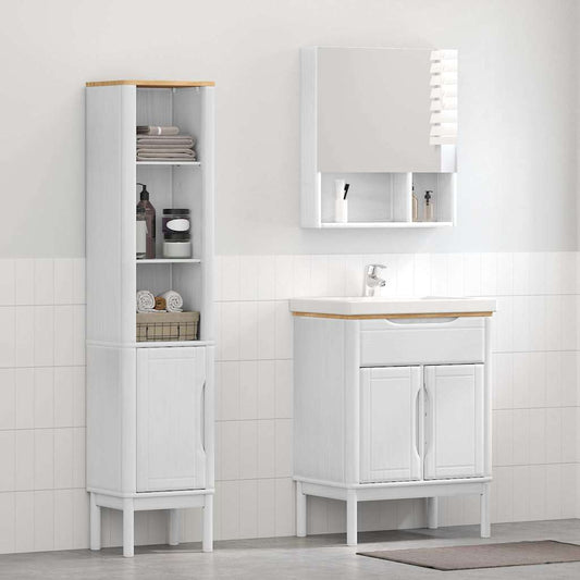 Badezimmermöbel-Set FLORO 2 stk. Weiß 35 x 30 x 160 cm