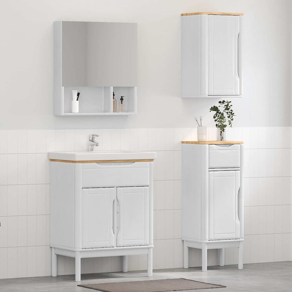Badezimmermöbel-Set FLORO 3 stk. Weiß 60 x 40 x 80 cm