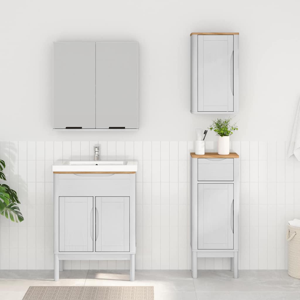 Badezimmermöbel-Set FLORO 3 stk. Weiß 60 x 40 x 80 cm