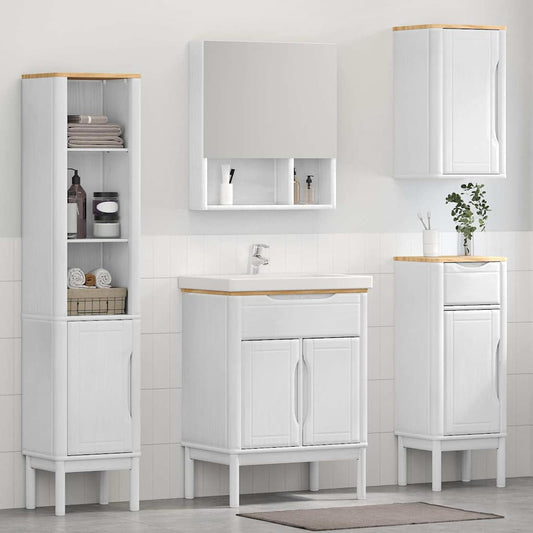 Badezimmermöbel-Set FLORO 4 stk. Weiß 35 x 30 x 160 cm