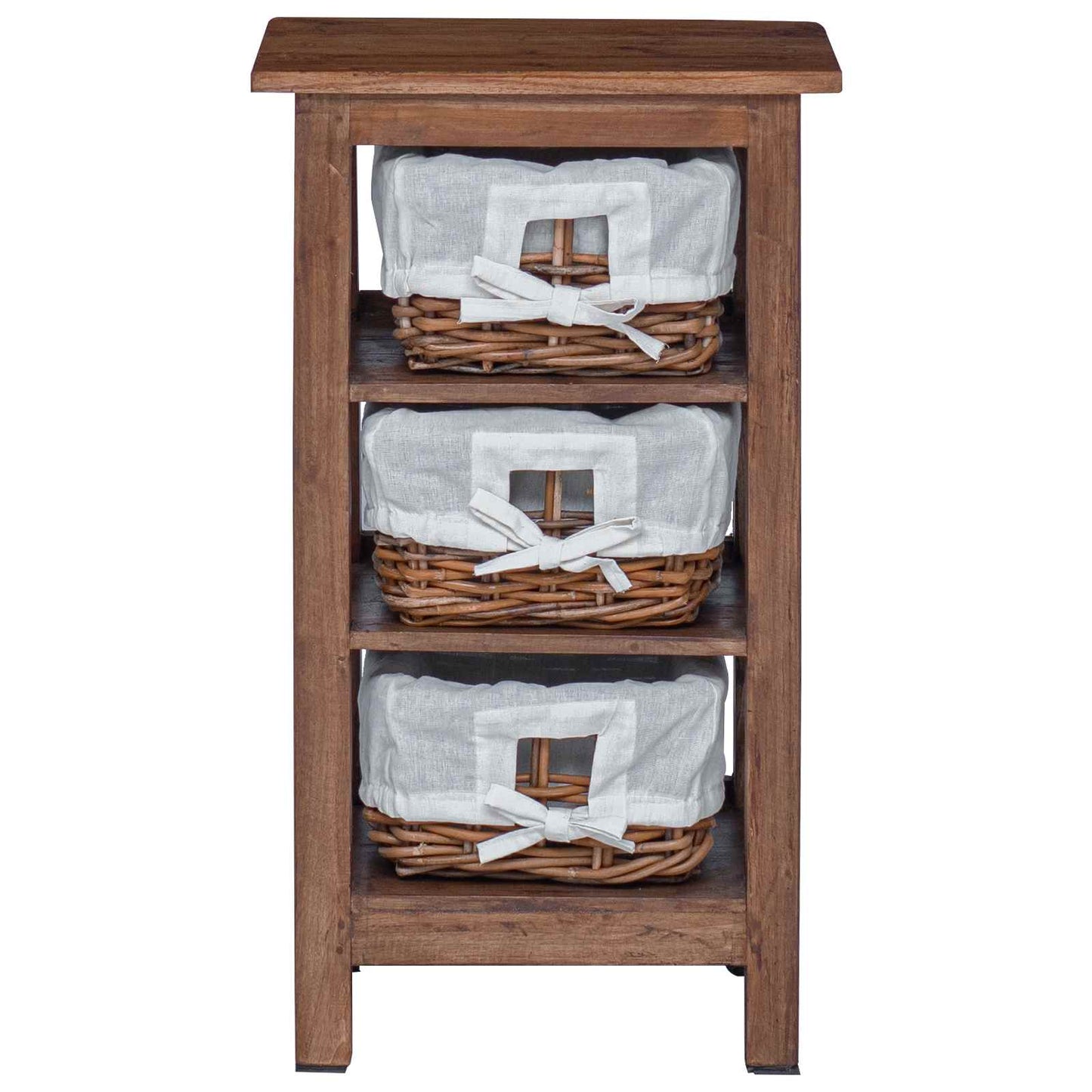 Beistelltisch Braun 38 x 28 x 72 cm Massivholz Mahagoni