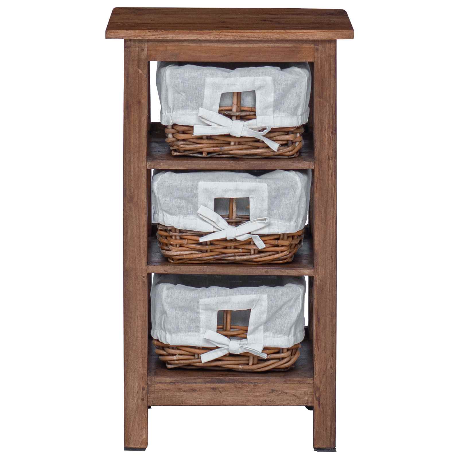 Beistelltisch Braun 38 x 28 x 72 cm Massivholz Mahagoni
