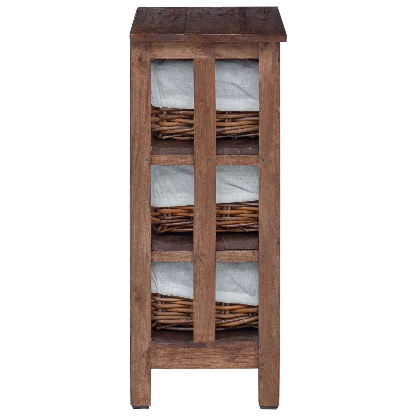 Beistelltisch Braun 38 x 28 x 72 cm Massivholz Mahagoni