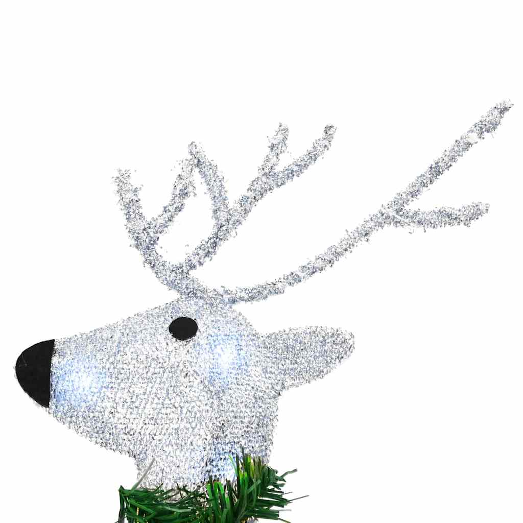 LED Rentiere 6 stk. Silber 45 x 19 x 65 cm Stoff