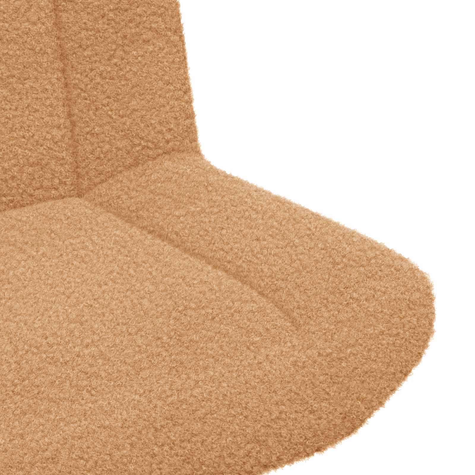 Drehstuhl Beige 63 x 75 x 76 cm Schafsleder