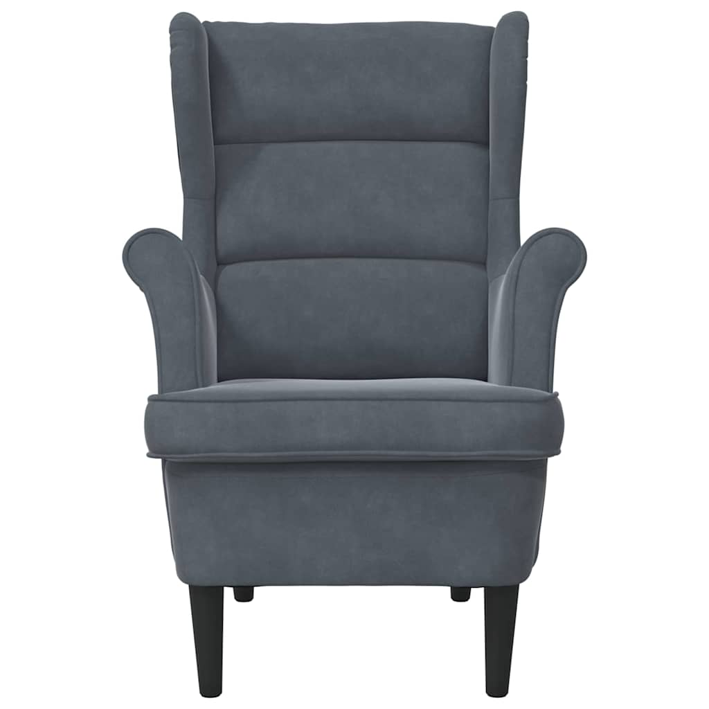 Sessel Dunkelgrau 71 x 92 x 91 cm Samt