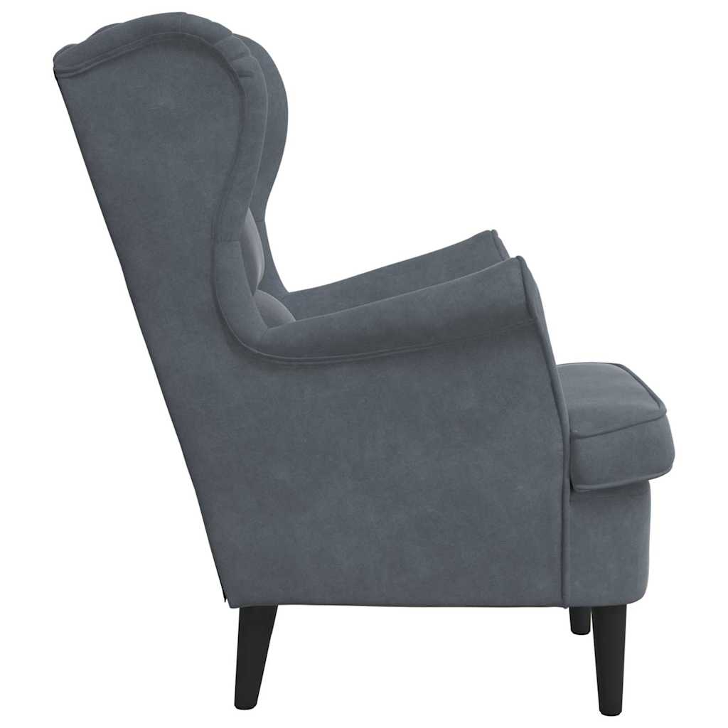 Sessel Dunkelgrau 71 x 92 x 91 cm Samt