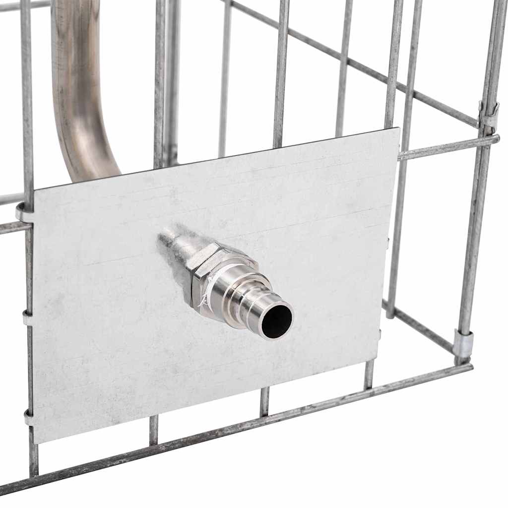 Gabionen Wasserhahn 4 Stk. Silber 25 x 25 x 50 cm