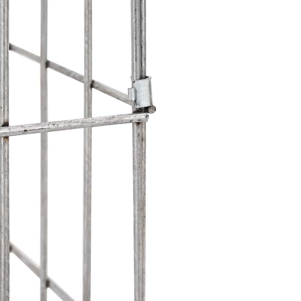 Gabionen Wasserhahn 4 Stk. Silber 25 x 25 x 50 cm