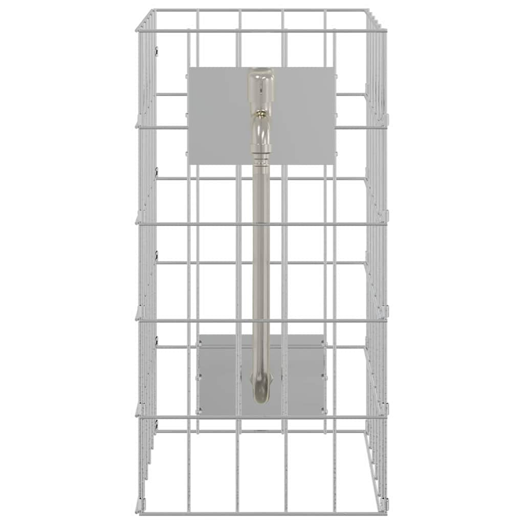 Gabionen Wasserhahn 4 Stk. Silber 25 x 25 x 50 cm