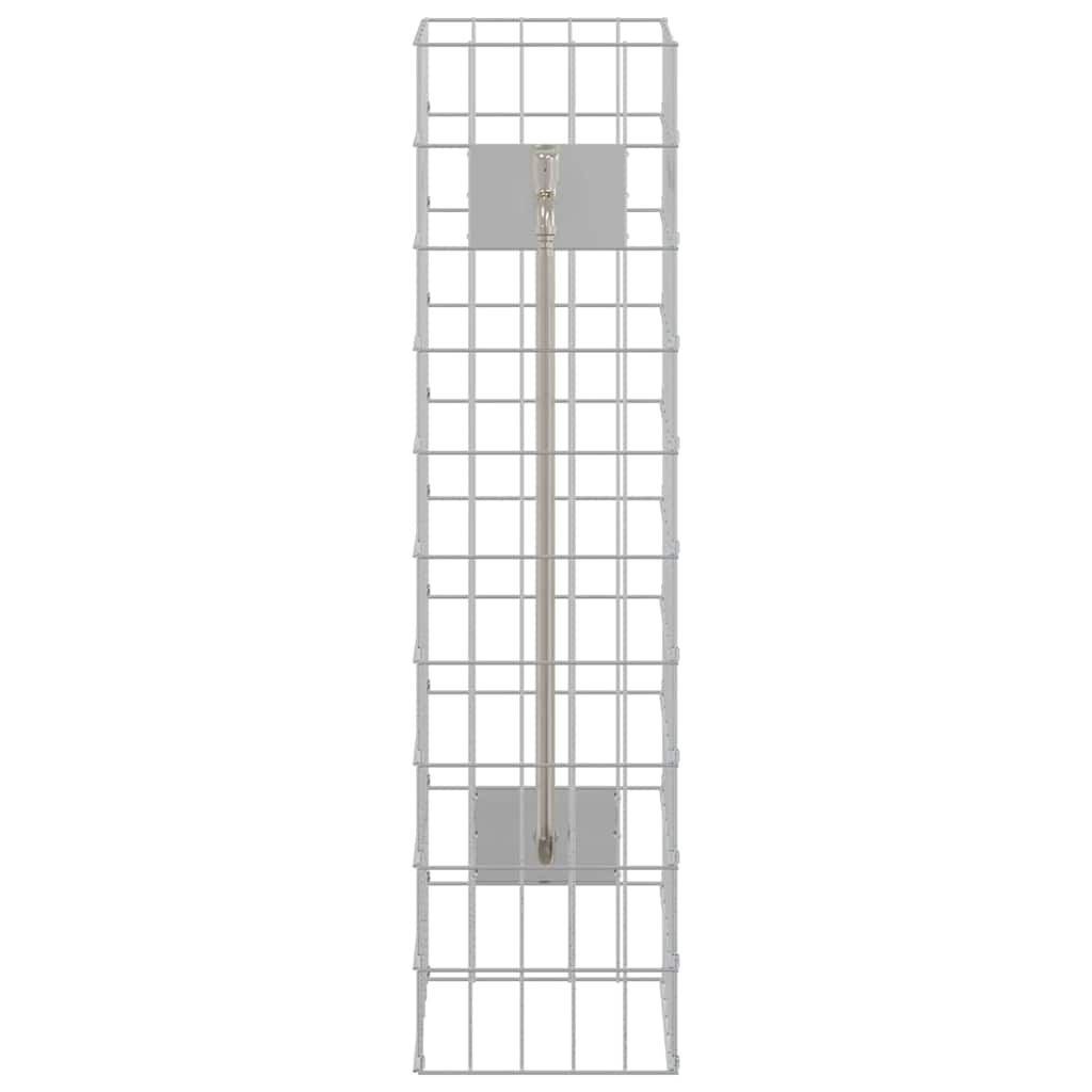 Gabionen Wasserhahn 4 Stk. Silber 25 x 25 x 100 cm
